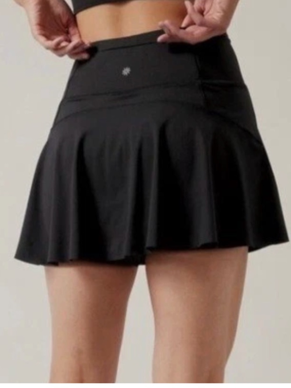 Athleta Ace High Rise Black Tennis Skort Size Small
